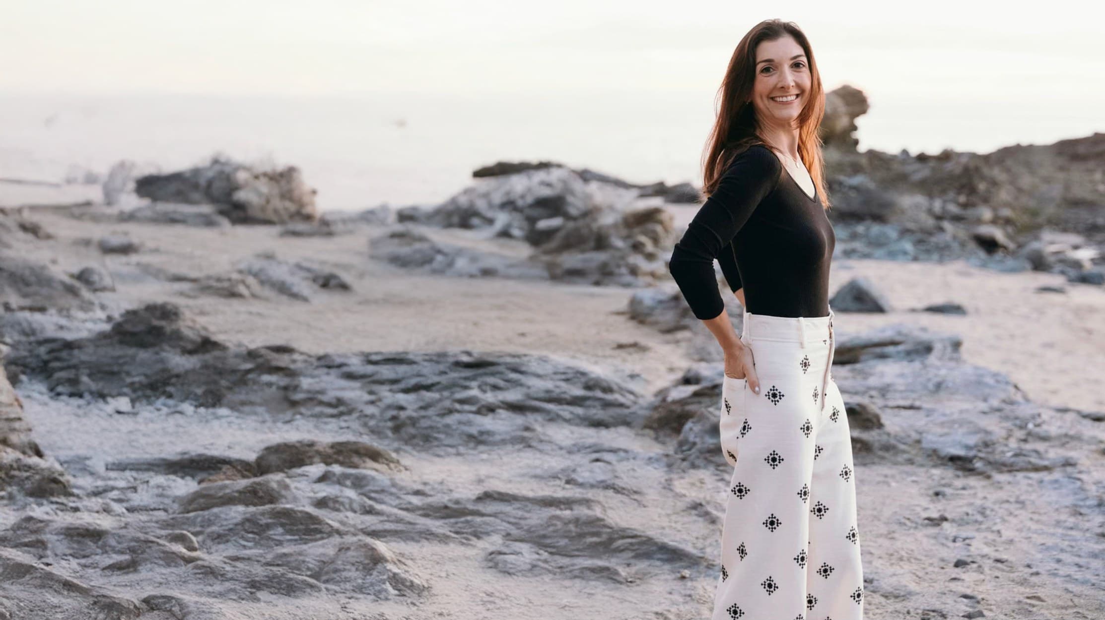 Dr. Stephanie Da Silva Davis on the coast in Southern California